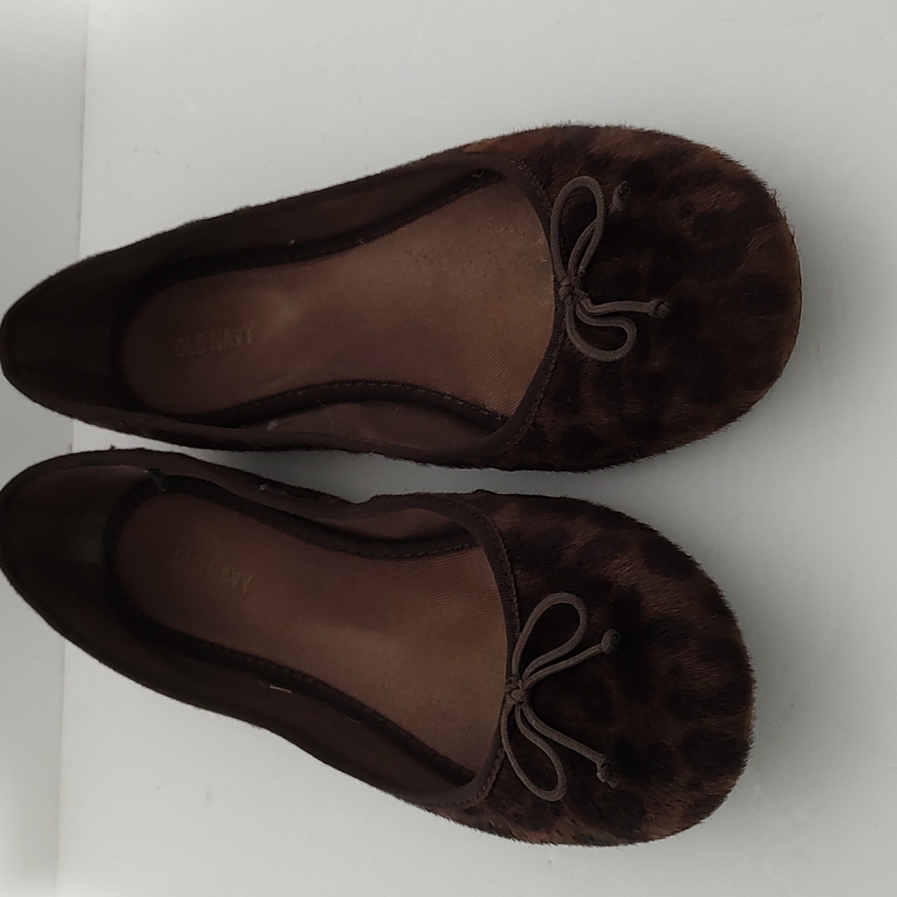 Old Navy Brown Animal Print Ballet Flats sz 9